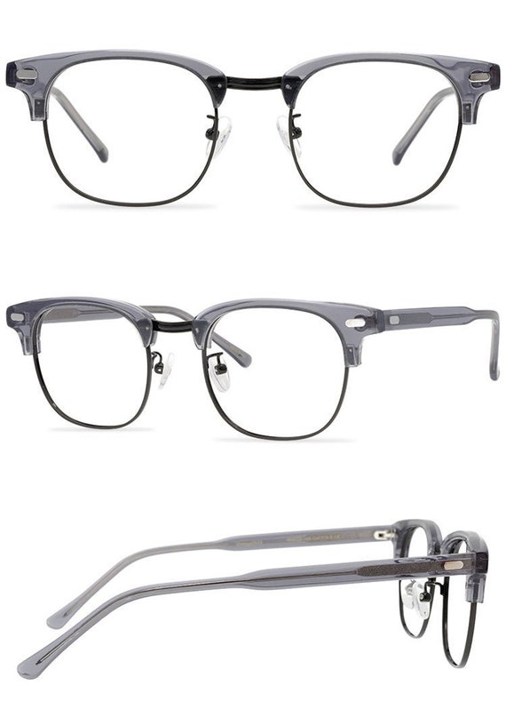 White top browline glasses