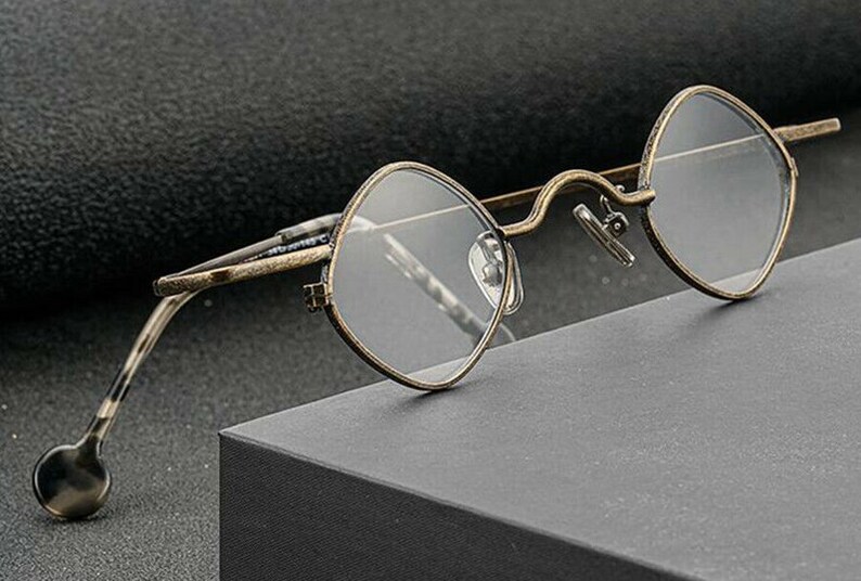 Diamond Shaped Bronze Glasses Frames Unique Eyeglass Frames Etsy