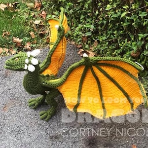 Dragon wyverne « Trois frères dragons » PDF Patron de crochet américain (anglais)