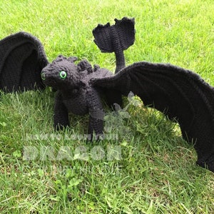 Nightfury Toothless How to Train Your Dragon US PDF Crochet Pattern English image 3