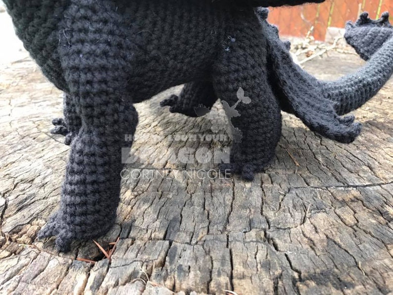 Nightfury Toothless How to Train Your Dragon US PDF Crochet Pattern English image 4