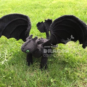 Nightfury Toothless How to Train Your Dragon US PDF Crochet Pattern (English)