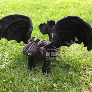 Nightfury Toothless How to Train Your Dragon US PDF Crochet Pattern English image 1