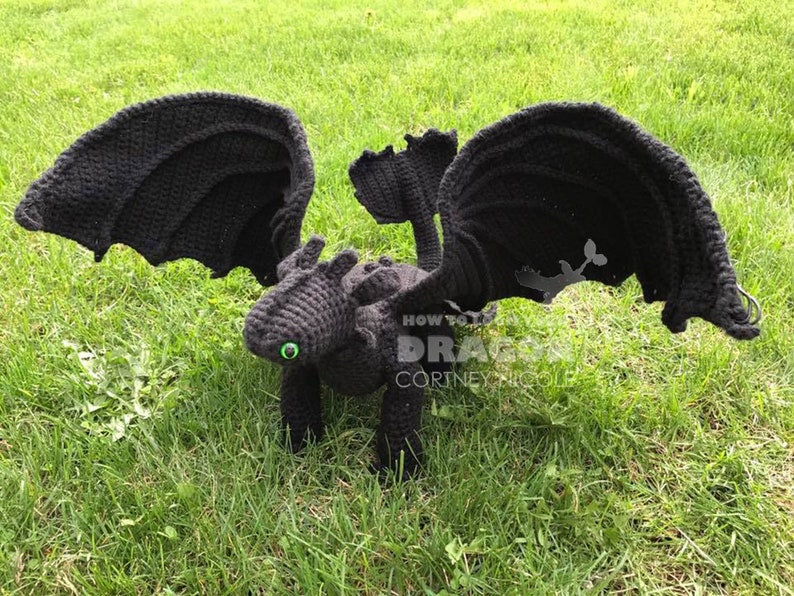 Nightfury Toothless How to Train Your Dragon US PDF Crochet Pattern English image 1