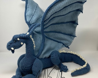 Detailed Epic Dragon PDF US Crochet Pattern (English)