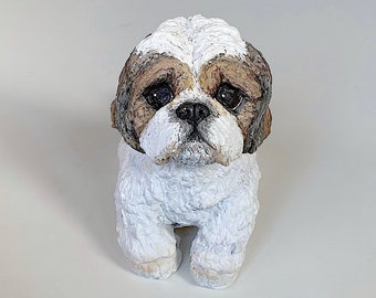 Shih tzu Urn, Custom Dog Portrait Ornaments, Personalized Dog Portraits, Custom Pet Urn, Pet Memorial Gift, Custom Pet Portraits, Dog Urn