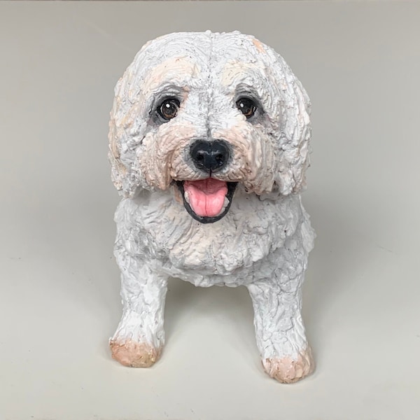 Pet Memorial Urn, Clay Sculpture, Pet Portrait, Dog Memorial, Custom Dog Sculpture, Custom Pet Sculpture, Pet Loss gift, Custom Pet Portrait