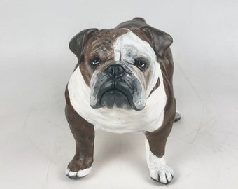 English Bulldog Urn, Custom Dog Portrait Ornaments, Personalized Dog Portraits, Custom Pet Urn, Pet Memorial Gift, Custom Pet Portraits