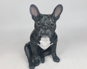 French Bulldog Urn, Custom Pet Urn, French Bulldog Urns for Ashes, Pet Cremation Urn, French Bulldog Memorial Statue, French bulldog urn