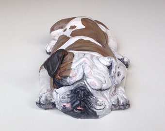 Bulldog inglés, monumento conmemorativo para mascotas, bulldog, estatua de bulldog, monumento conmemorativo para perros, retrato de mascota, escultura de perro, estatua de bulldog inglés, regalo de bulldog