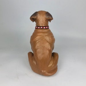 Dogue de Bordeaux Urn, French Mastiff, Pet Memorial, Pet Portrait, Dog Portrait, Dog Art, Gifts for Dog Lovers, Clay Sculpture, Dog Memorial image 3