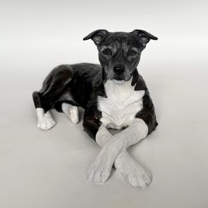 Custom Clay Pet Memorial Sculpture: Dog Portrait, Pet Loss Gift