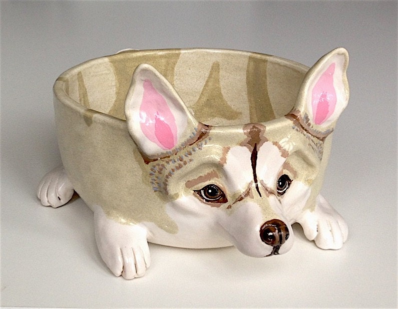 Ceramic Dog Bowl Personalized Dog Bowl Husky Dog Bowl Etsy UK