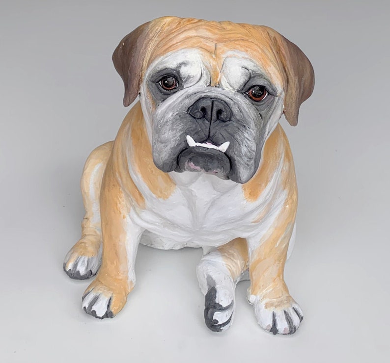 English Bulldog, Pet Memorial, Pet Portrait, Dog Portrait, Dog Art, Gifts for Dog Lovers, Clay Sculpture, Dog Memorial, Dog Sculpture, image 1