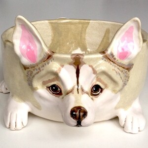 Personalized Dog Bowl, Pug Ceramic Dog Bowl, Personalised Dog Bowl, Gifts for Dog Lovers, Dog Feeder, Custom Dog Bowl, Dog bowl, Large bowl image 3