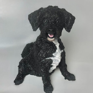 Pet Memorial, Clay Sculpture, Pet Portrait, Dog Sculpture, Dog Memorial, Custom Dog Sculpture, Custom Pet Portrait, Pet Sculpture with Toy
