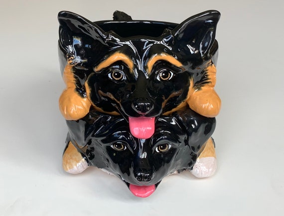 Etsy ceramic top dog bowls