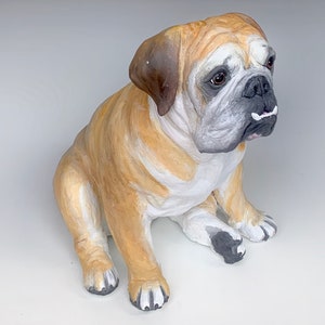 English Bulldog, Pet Memorial, Pet Portrait, Dog Portrait, Dog Art, Gifts for Dog Lovers, Clay Sculpture, Dog Memorial, Dog Sculpture, image 2