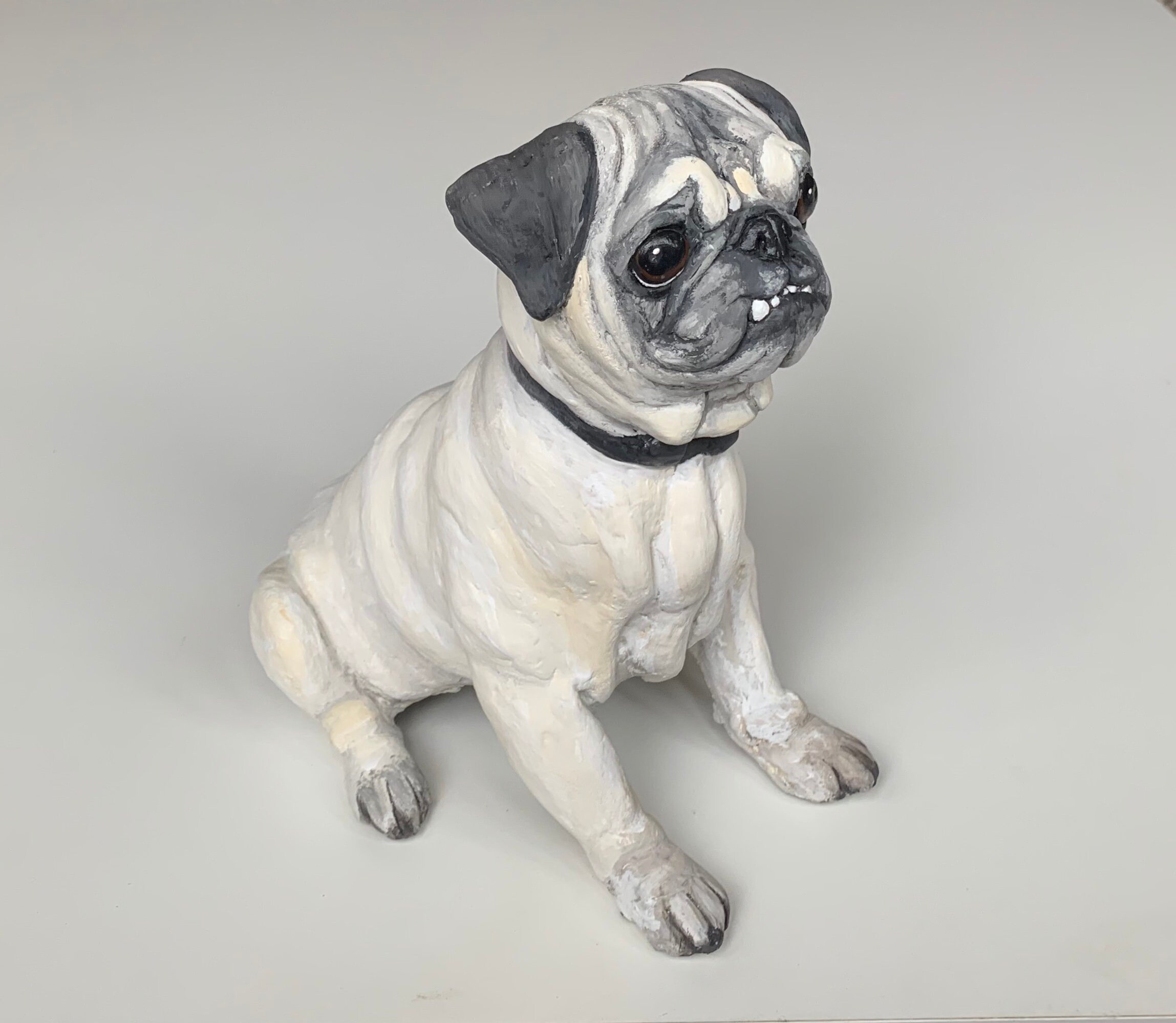 Pug Statue Pet Memorial Pet Portrait Custom Pug Dog | Etsy