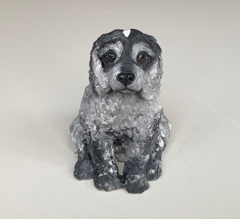 Cocker Spaniel, Cocker Spaniel Statue, Clay Sculpture, Pet Portrait Custom, Dog Portraits, Dog Lover Gift, Spaniel Dog image 2