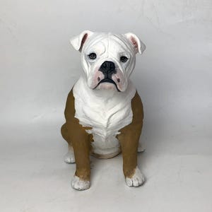 English Bulldog, Pet Memorial, Urn, Clay Sculpture, Bulldog Statue, Pet Portrait, Dog Memorial, Custom Dog Sculpture, English Bulldog Statue