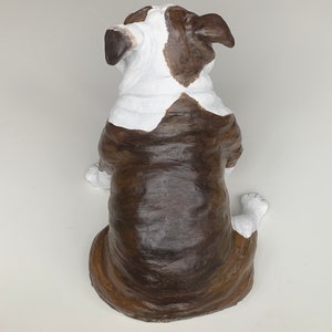 Pet Portrait Custom, Pet Memorial, Dog Urn, English Bulldog Statue, English Bulldog Art, Dog Portrait, Gifts for Dog Lovers, Clay Sculpture, image 7