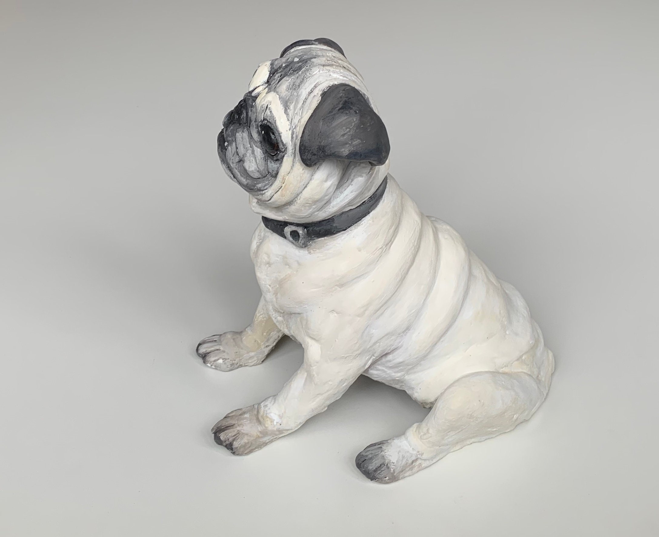 Pug Statue Pet Memorial Pet Portrait Custom Pug Dog Etsy