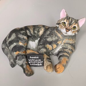 Custom Cat sculpture, Cat statue, Clay sculpture, cat memorial sculpture, cat portrait sculpture, Pet Portrait, Pet Memorial, image 3