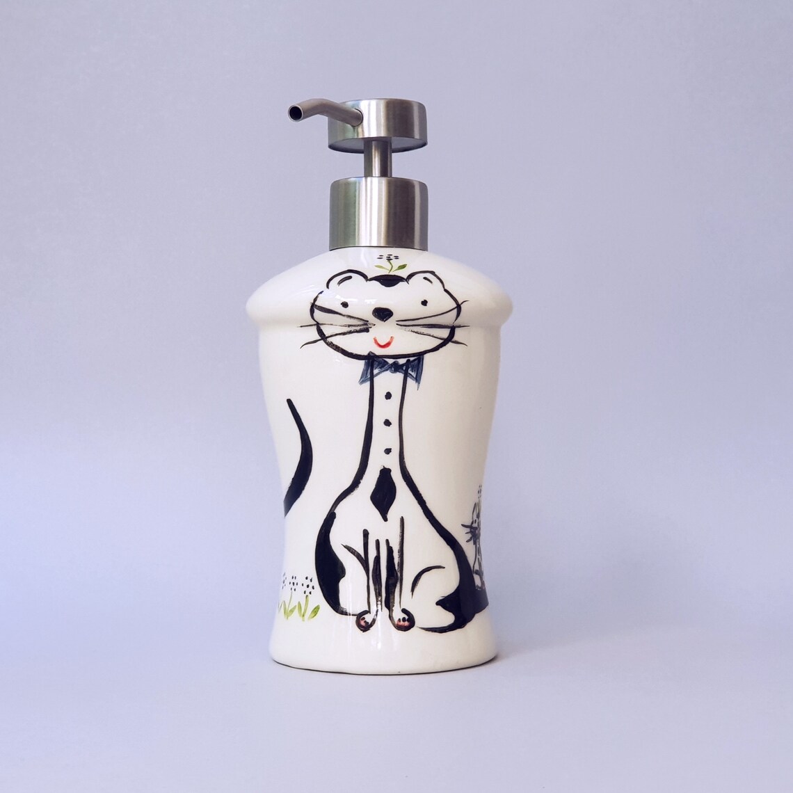 Cat Soap Dispenser Hand Soap Dispenser Black and White Soap Etsy