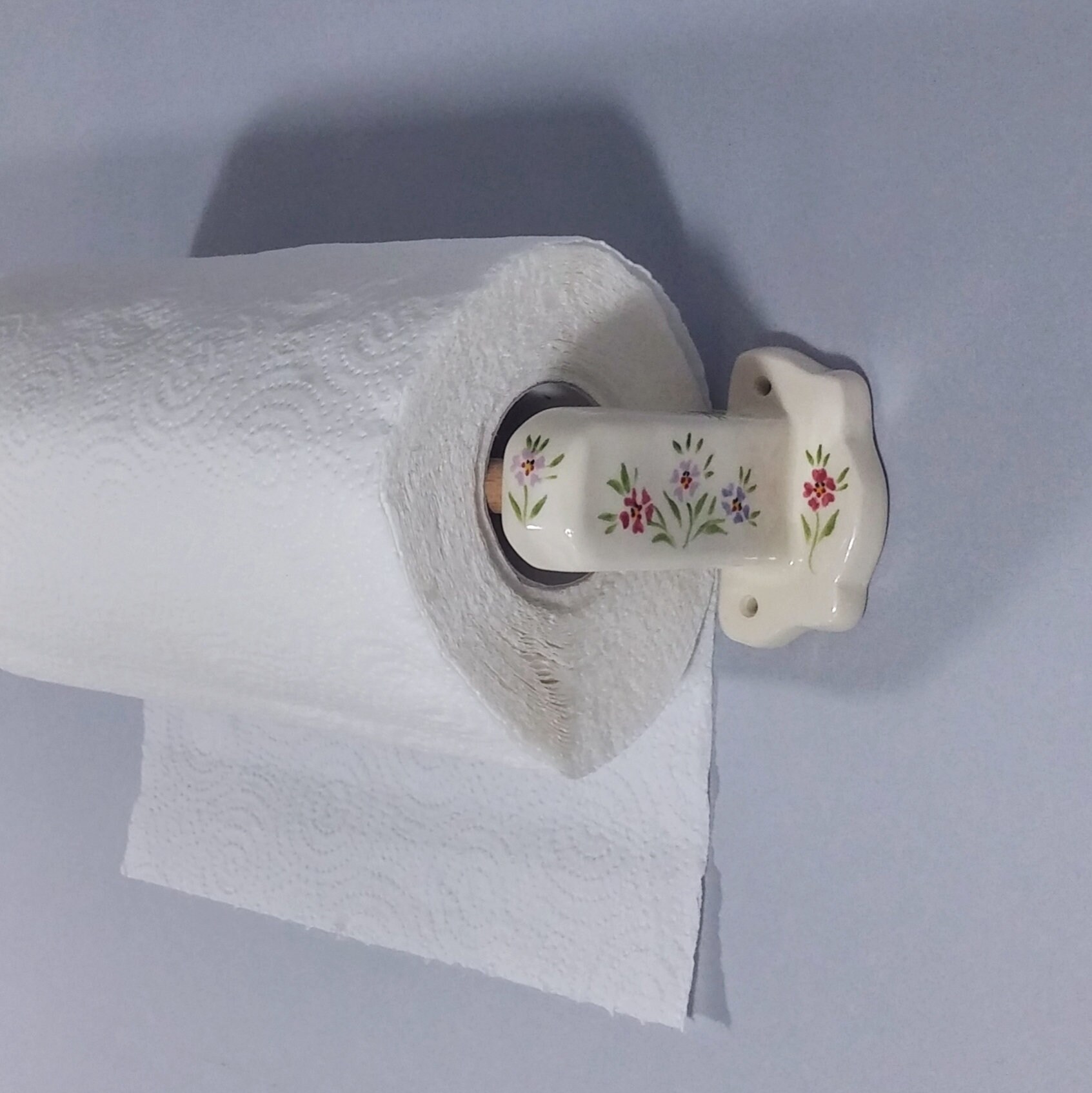 Towel Paper Holder, Ceramic Paper Towel Holder Wall Mounted, Retro