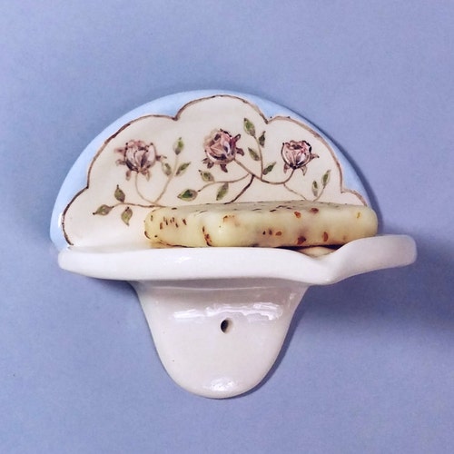 White Ceramic Wall Soap Dish Soap Holder Wall Mounted Soap Etsy