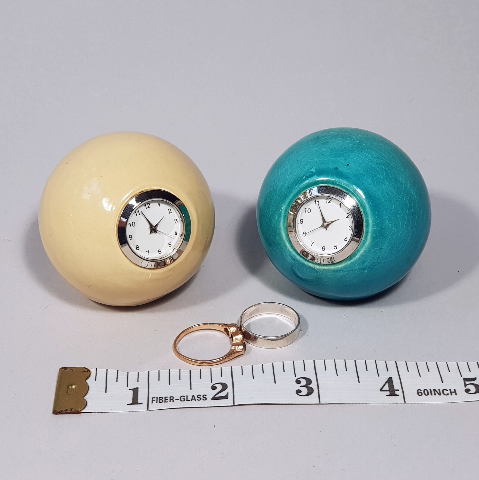 Turquoise Desk Clock Small Table Clock Desk Accessories Etsy