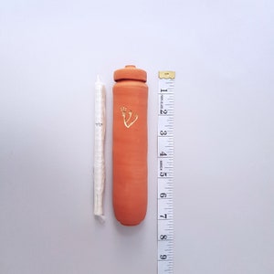 Mezuzah with scroll, Jewish wedding gift, Terracotta Ceramic Mezuzah, Large outdoor Mezuzah 15 cm. image 8