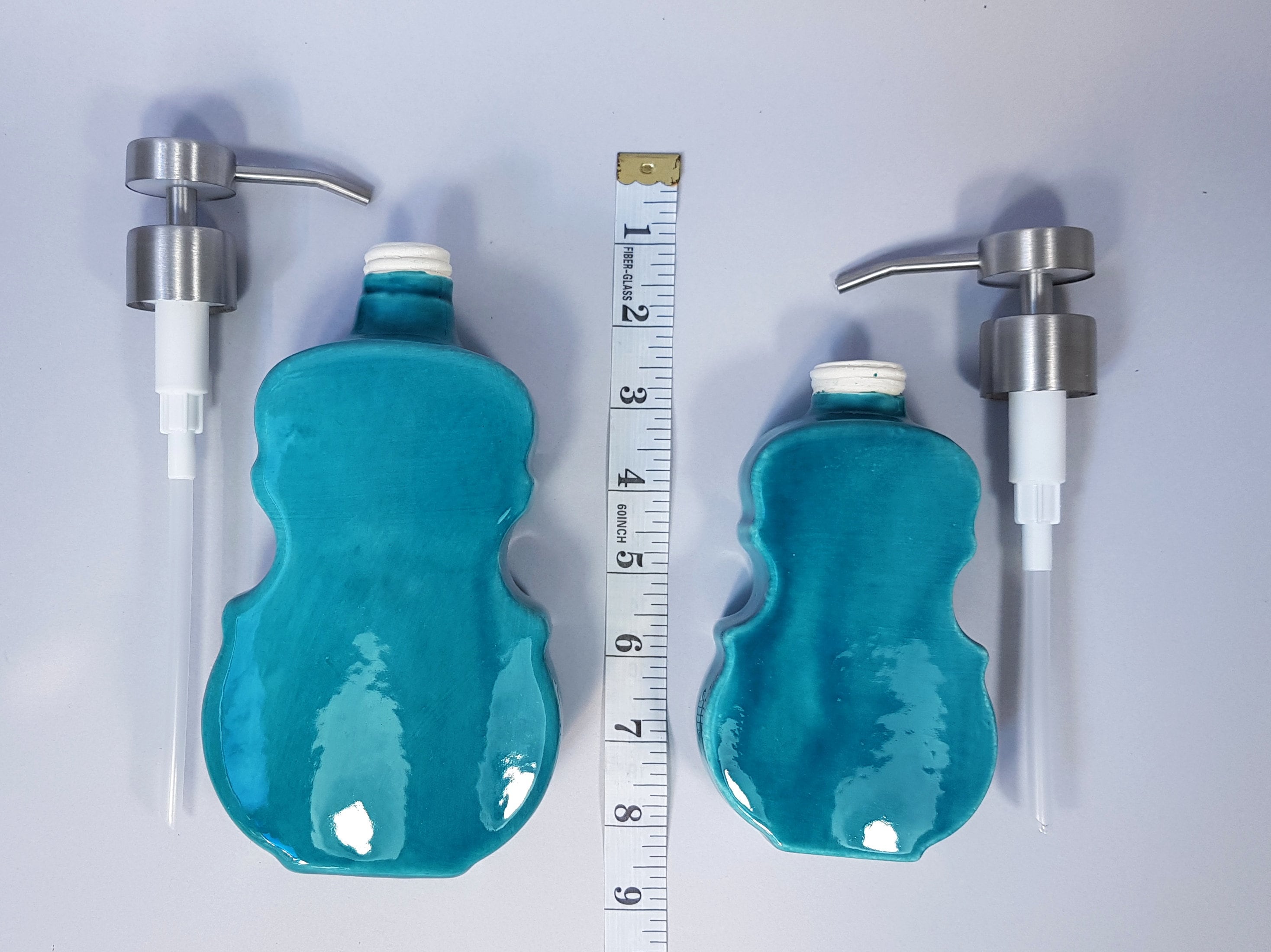 Turquoise soap dispenser hand soap dispenser violin shape Etsy