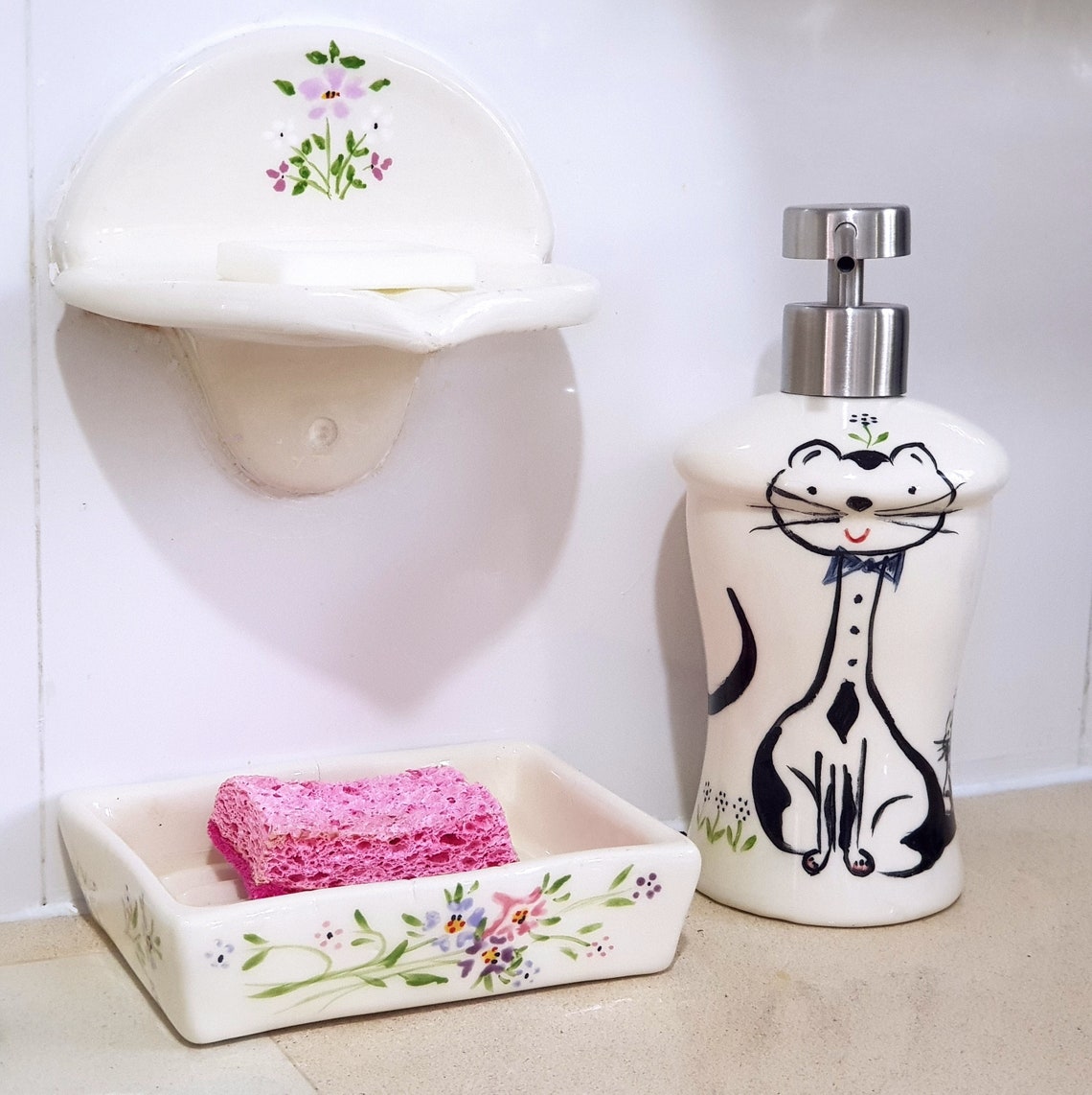 Cat Soap Dispenser Hand Soap Dispenser Black and White Soap Etsy