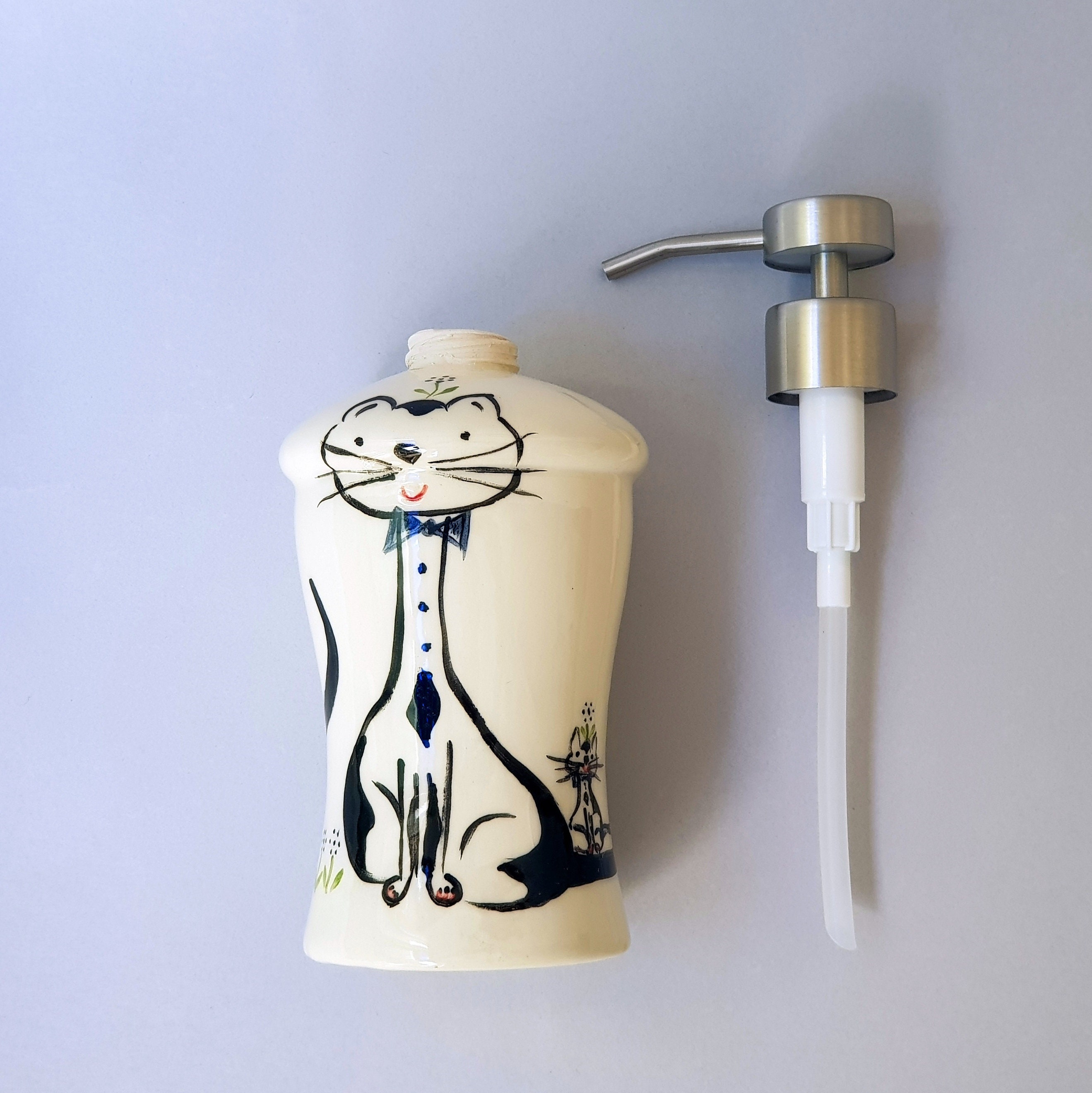 Cat Soap Dispenser Hand Soap Dispenser Black and White Soap Etsy UK
