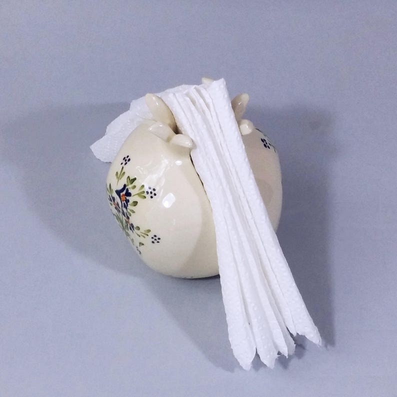 Paper Napkin Holder Napkin Holder White Pomegranate Napkin Etsy