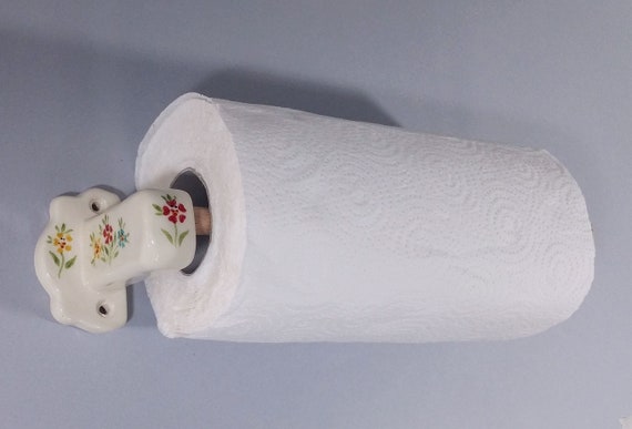 Towel Paper Holder, Ceramic Paper Towel Holder Wall Mounted, Retro