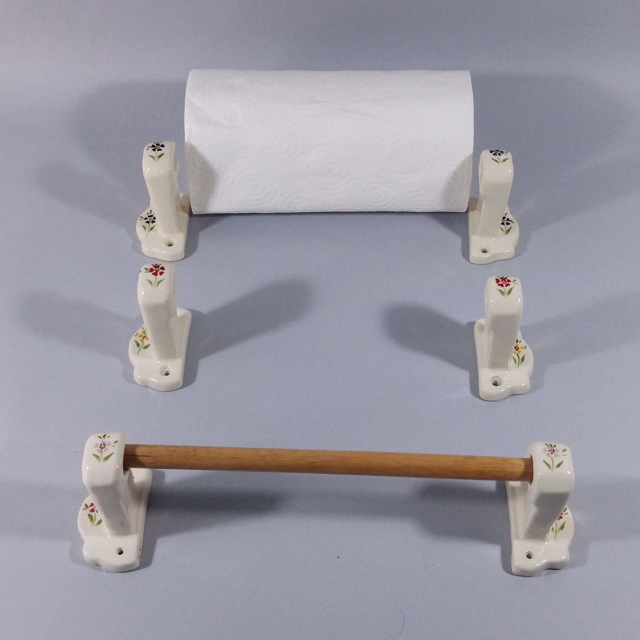 Towel paper holder Ceramic paper towel holder Wall mounted Etsy