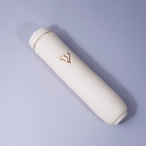 Mezuzahs, Mezuzah gift, white Mezuzah with scroll, handmade in antique style, scroll 15 cm
