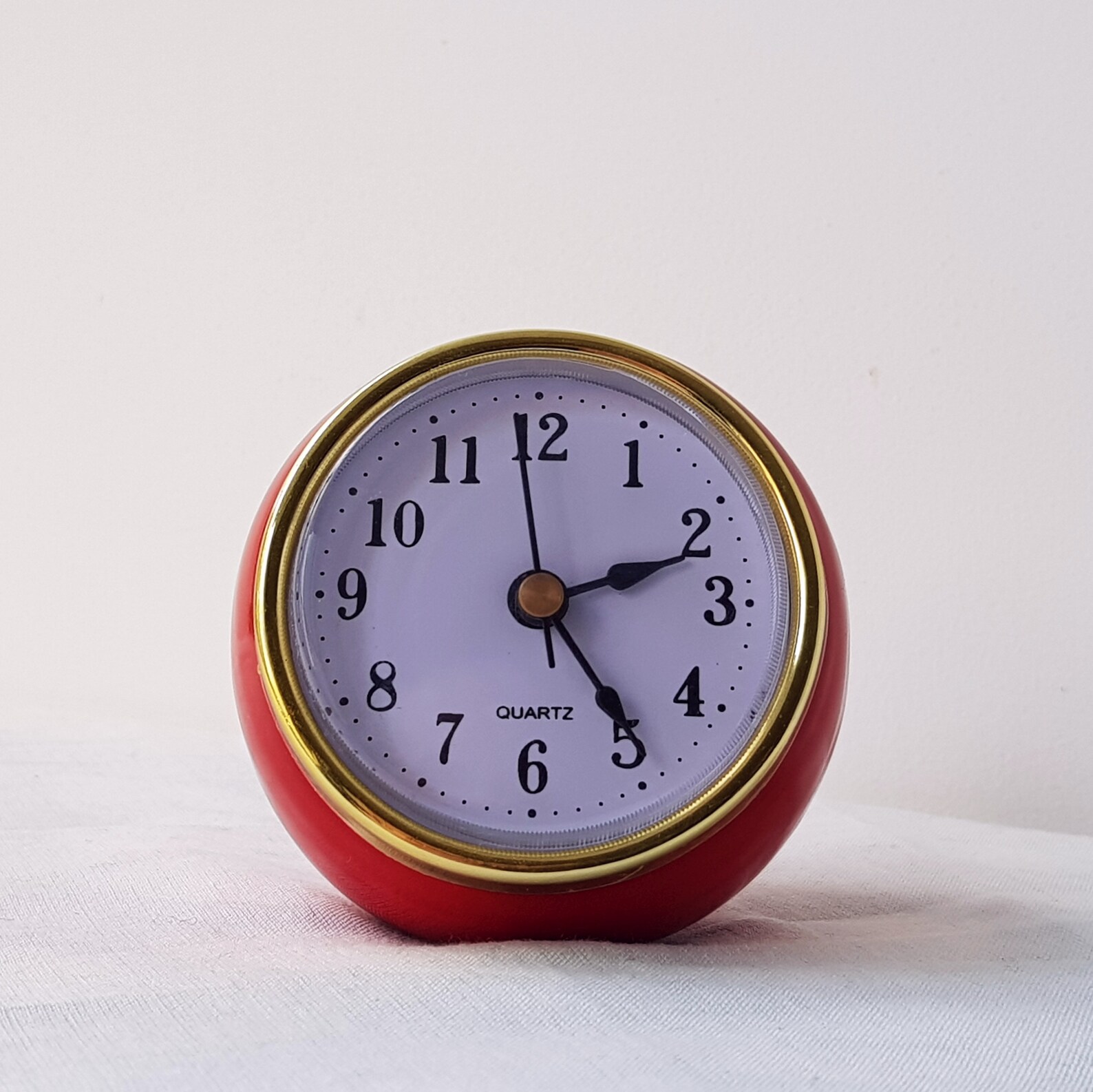 Red Desk Clock Red Desk Decor Small Desk Clock Ceramic Ball - Etsy