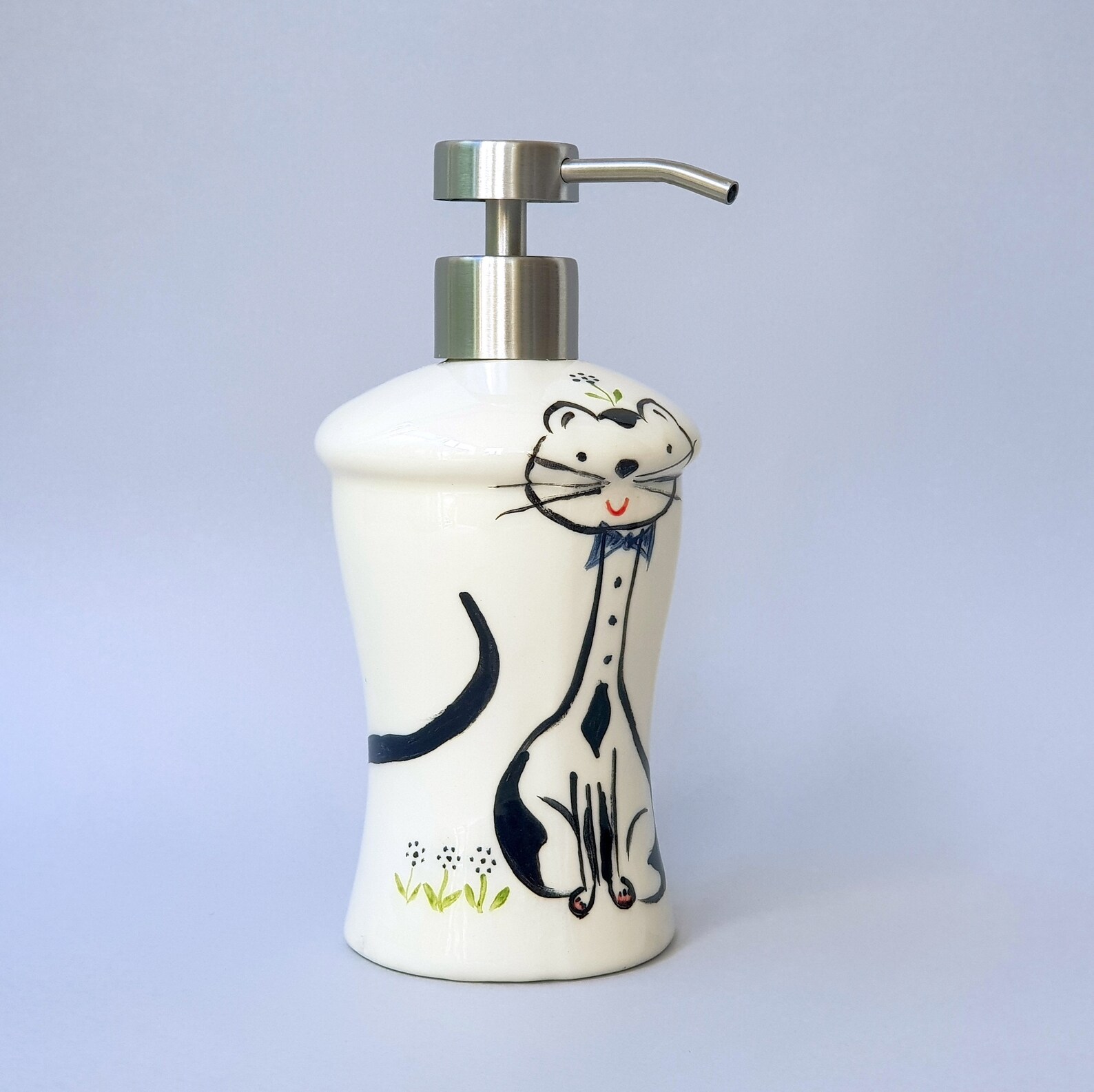 Cat Soap Dispenser Hand Soap Dispenser Black and White Soap Etsy