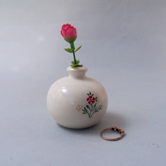 ミニチュア陶器の花瓶、小さな白い花瓶、つぼみの花瓶、家の装飾用花瓶