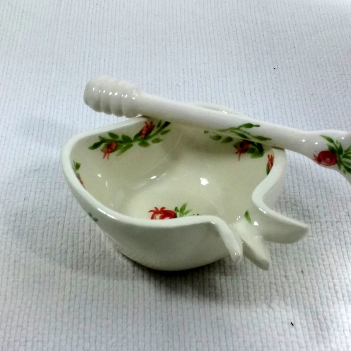 Honey Dish and Honey Dipper Set, Pomegranate Shape - Etsy