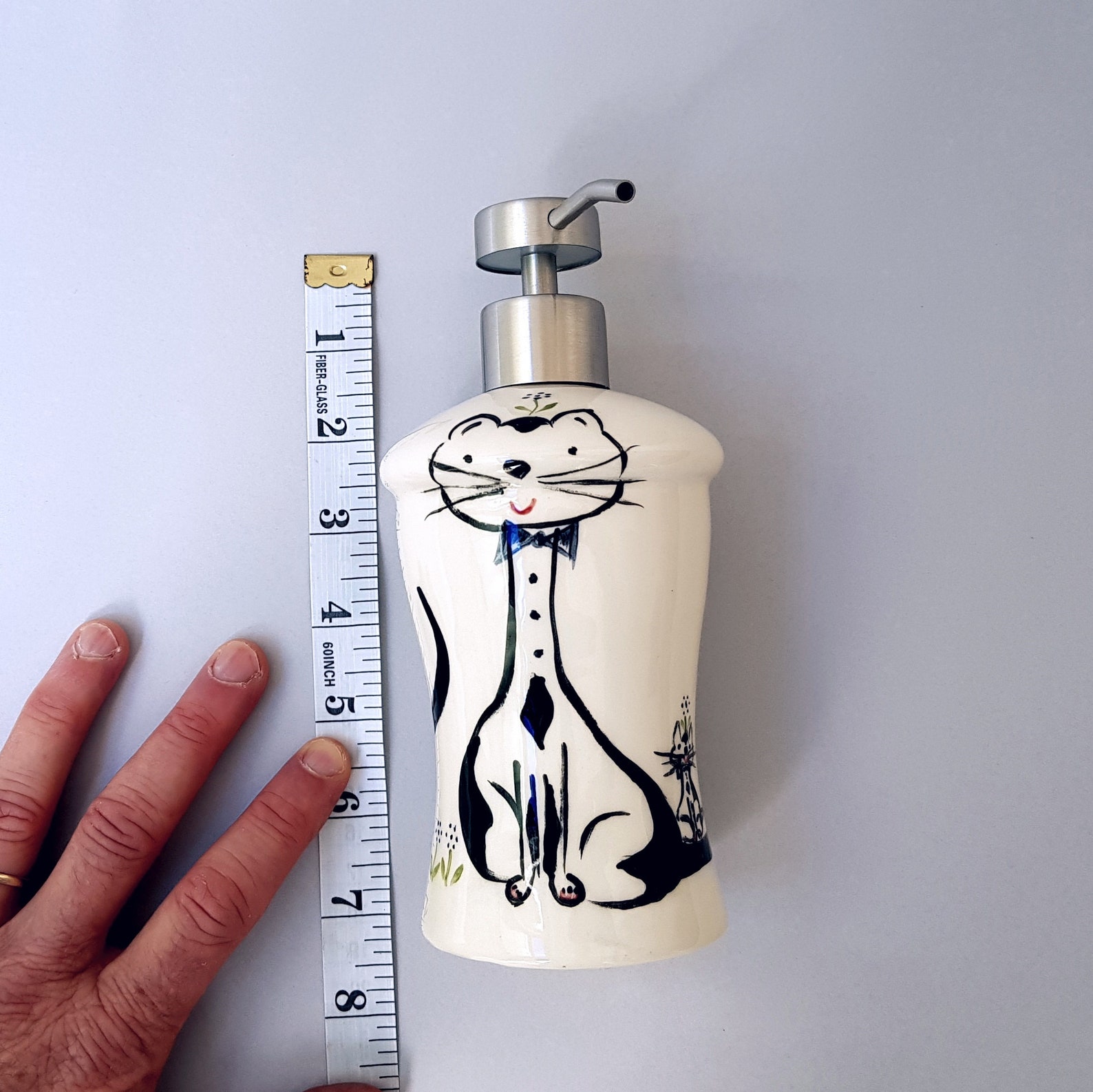 Cat Soap Dispenser Hand Soap Dispenser Black and White Soap Etsy