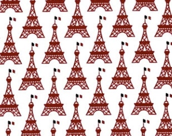 Mini Eiffel Tower Fabric - Paris France Vintage Retro Fifties Reproduction Fabric- Out Of Print OOP VHTF