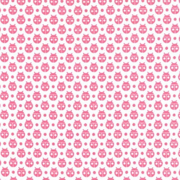 Flutterby Ladybugs in Pink - Tula Pink for Moda Fabrics - OOP HTF Rare Collectible Retired