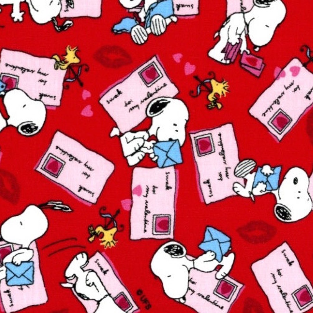 Peanuts Valentine Fabric Snoopy Valentines Day Card SWAK - Etsy