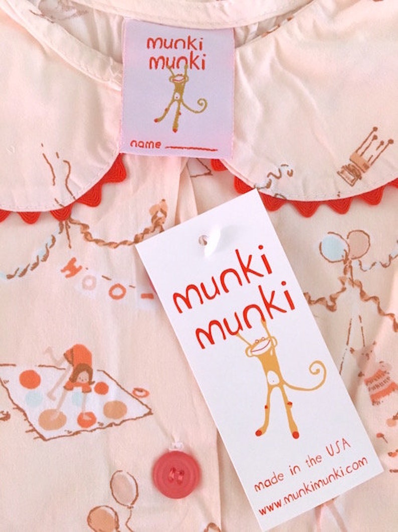 Girl/'s Size 4 New With Tags Old Stock Munki Munki Birthday Party Dress Heather Ross Fabric RARE