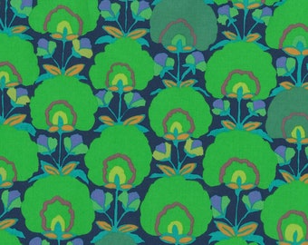 Fan Flower GP36 in Green - Kaffe Fassett Fabric Westminster Rowan Fabrics Out Of Print OOP VHTF Retired Collectible